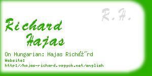 richard hajas business card